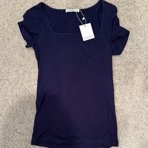 Deep Blue Short Sleeve Top